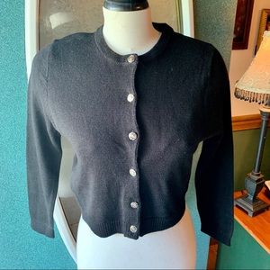 Black Karl Lagerfeld Cropped Cardigan